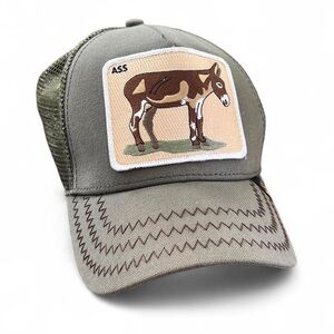 Goorin Bros Animal The Farm Trucker Hat Donkey Olive Green